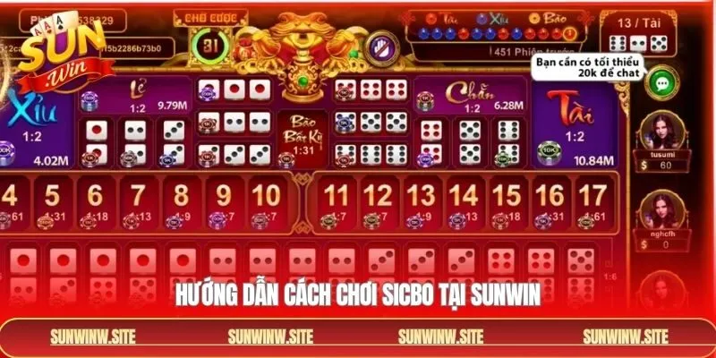 Cách tham gia Sicbo nhanh chóng và dễ hiểu trên Sunwin
